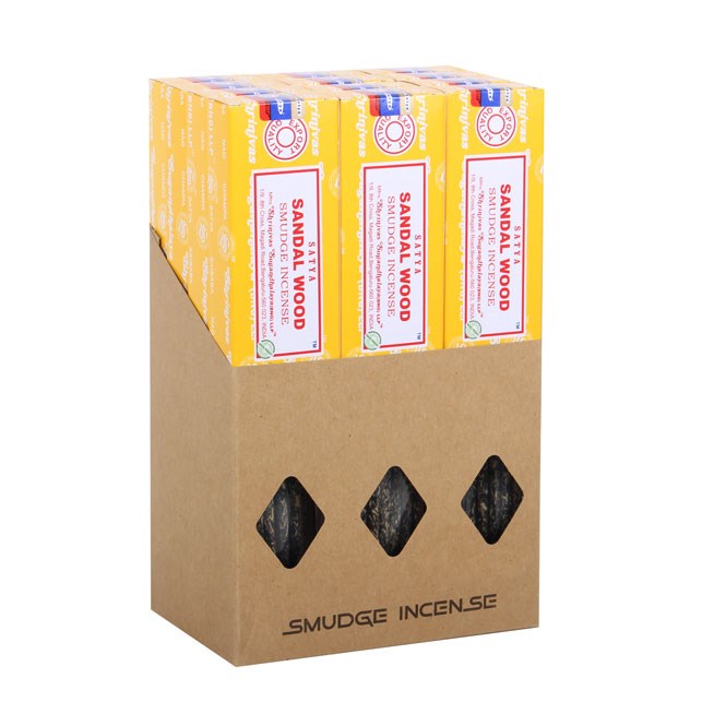 12 Packs of Satya Sandalwood Smudge Incense 25g