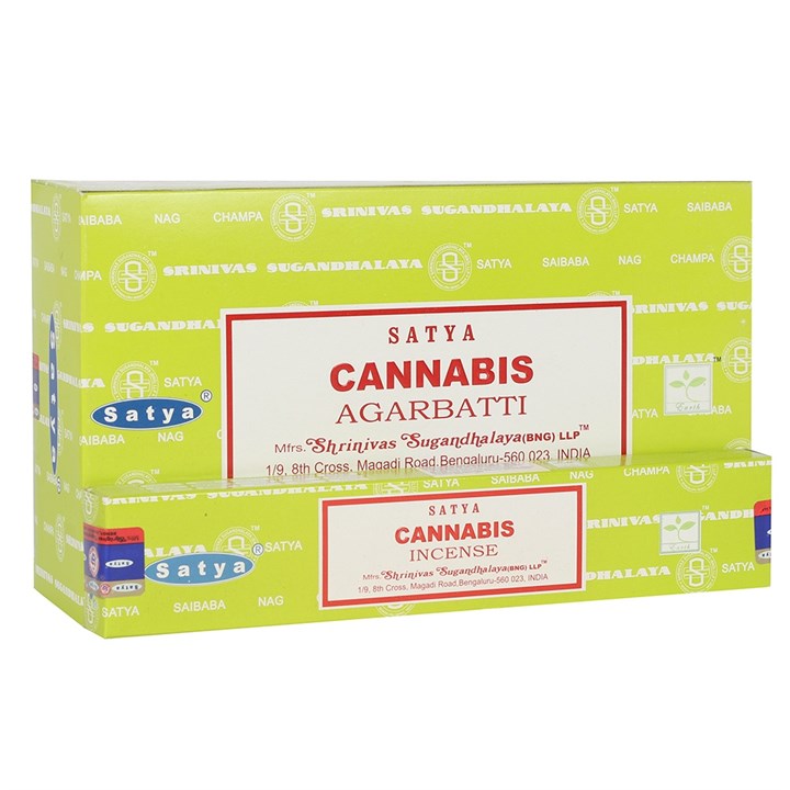 12 Packs of Cannabis Incense Sticks by Satya
