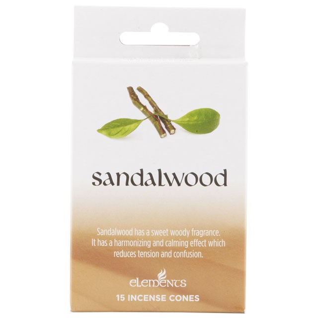12 Packs of Elements Sandalwood Incense Cones