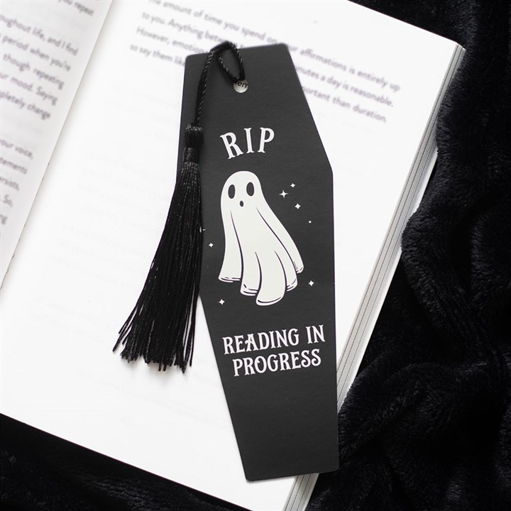 RIP Reading In Progress Coffin Bookmark
