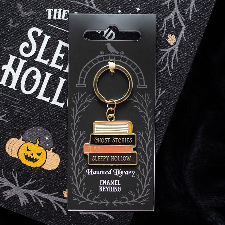 The Haunted Library Book Stack Keyring