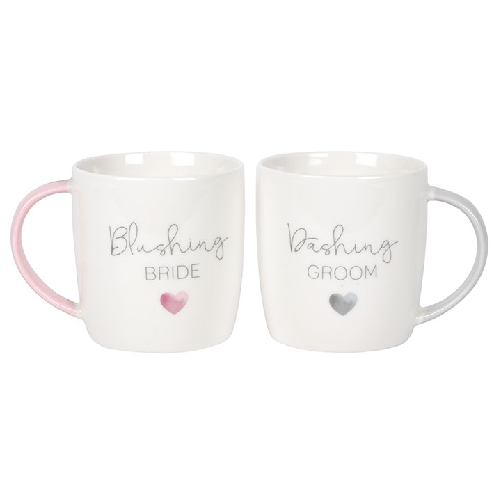 Blushing Bride Dashing Groom Couples Mug Set