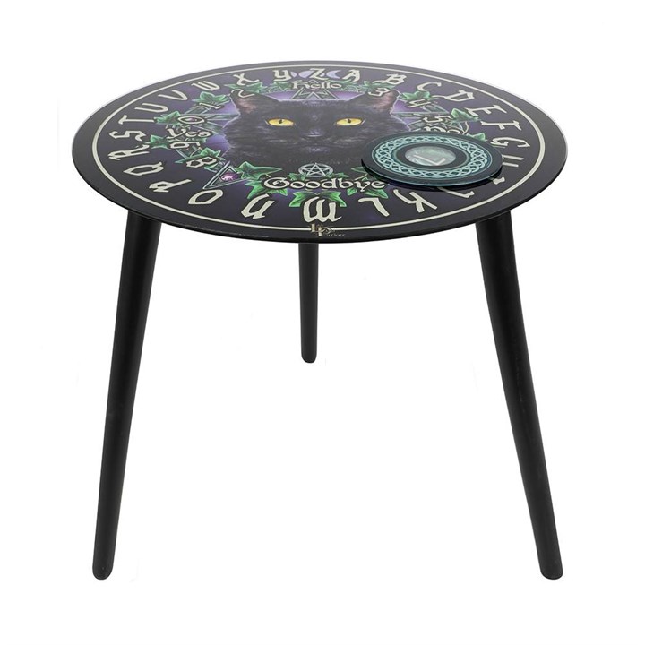 The Charmed One Glass Spirit Board Table by Lisa Parker
