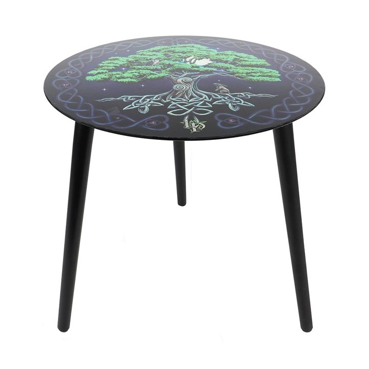 Tree of Life Glass Table by Lisa Parker