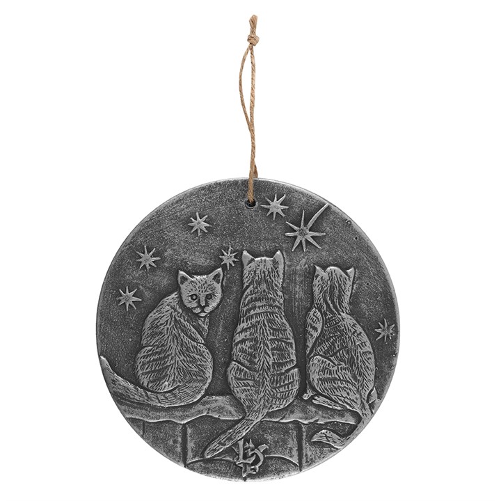 Silver Wish Upon A Star Terracotta Plaque by Lisa Parker