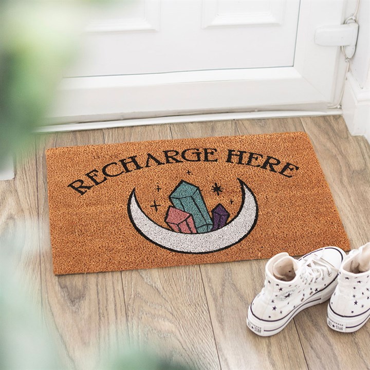 Natural Recharge Here Crystal Doormat