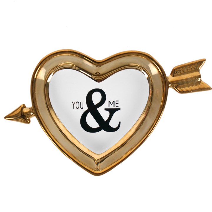 You & Me Gold Jewellery Dish