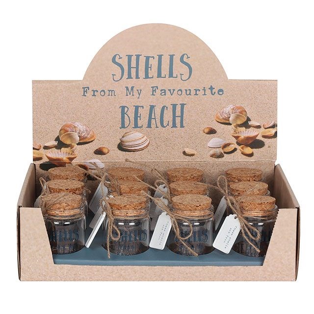 Shells From My Favorite Beach Glass Bottle
