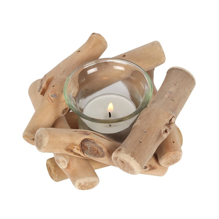 Small Single Driftwood Candle Holder