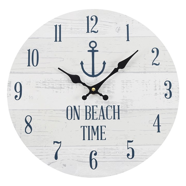 On Beach Time Wall Clock