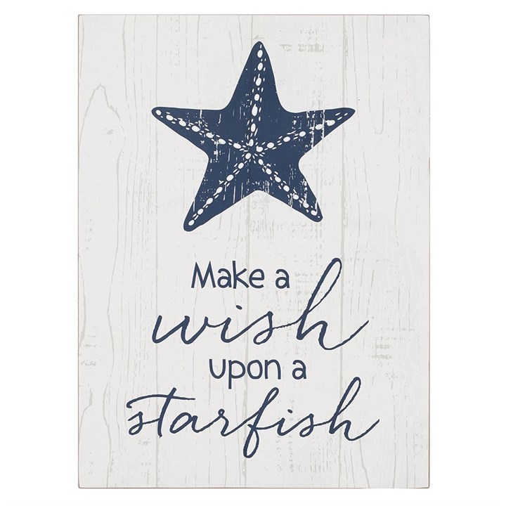 Make a Wish Upon a Starfish Wall Plaque