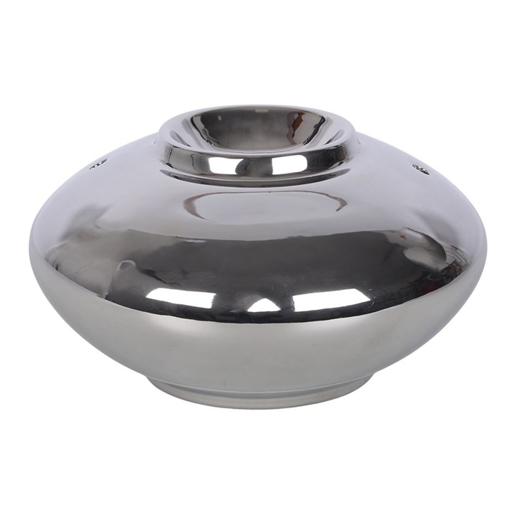 Oval Silver Metallic Wax Warmer