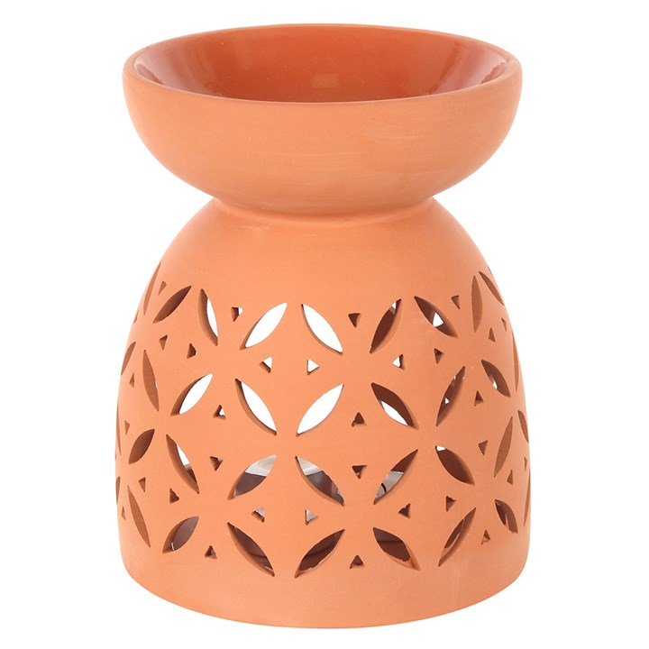 20cm Large Terracotta Oil Burner & Wax Warmer
