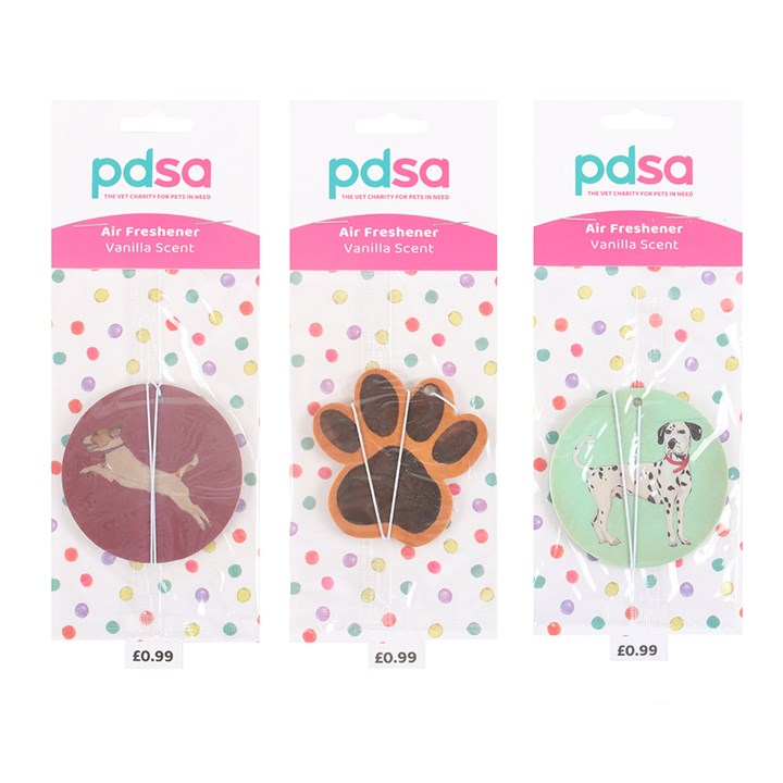 Set of 12 Dog Print Vanilla Air Fresheners
