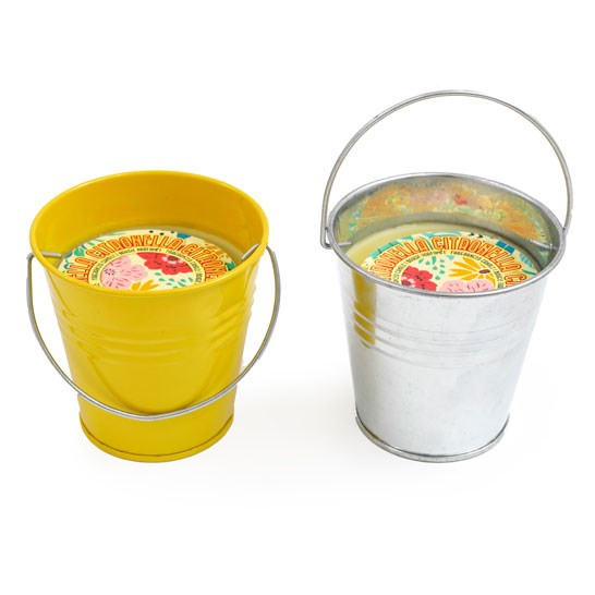 9cm Citronella Candle in Tin Bucket