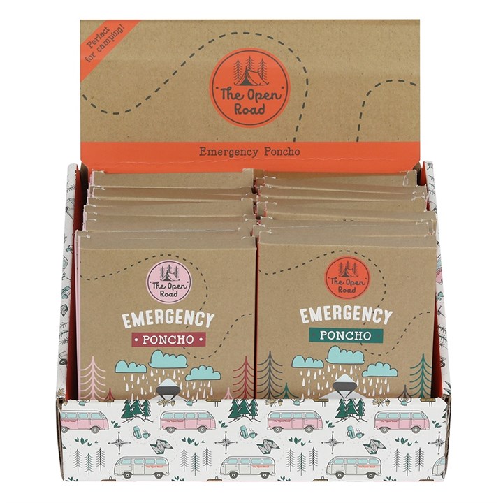 Set of 24 The Open Road Emergency Ponchos