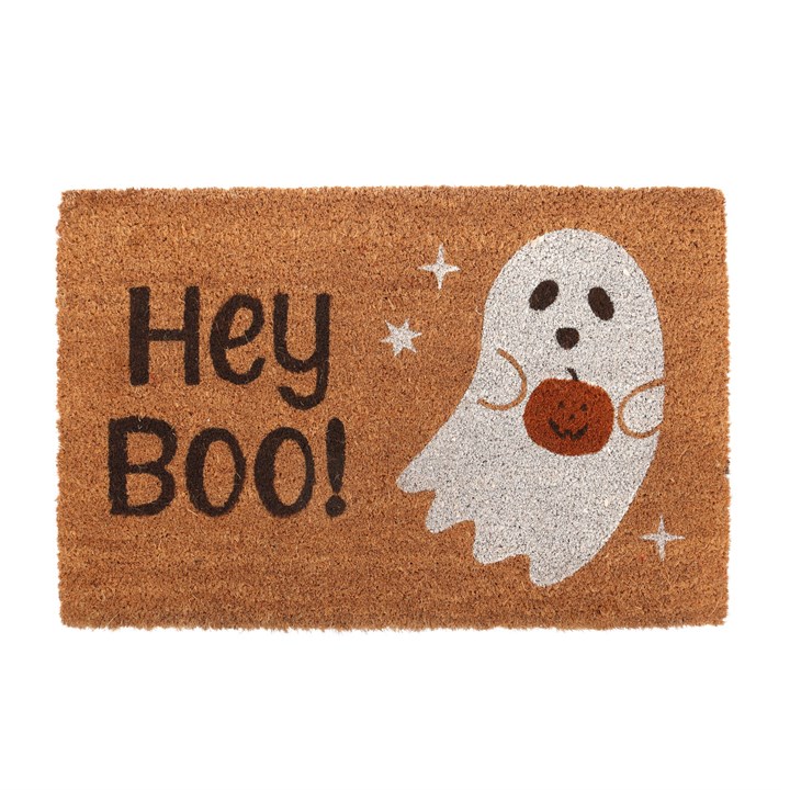 Natural Hey Boo Ghost Doormat