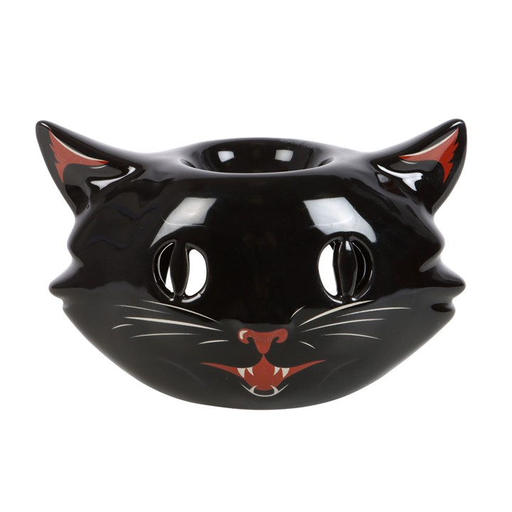 Spooky Black Cat Oil Burner