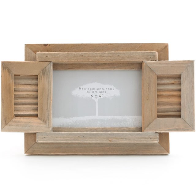 Driftwood Photo Frame With Shutter