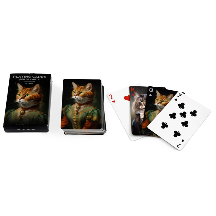 Cat Head Portrait Playing Cards