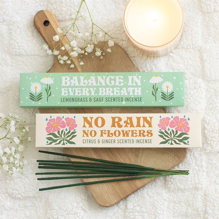 Set of 2 No Rain, No Flowers Incense Stick Packs