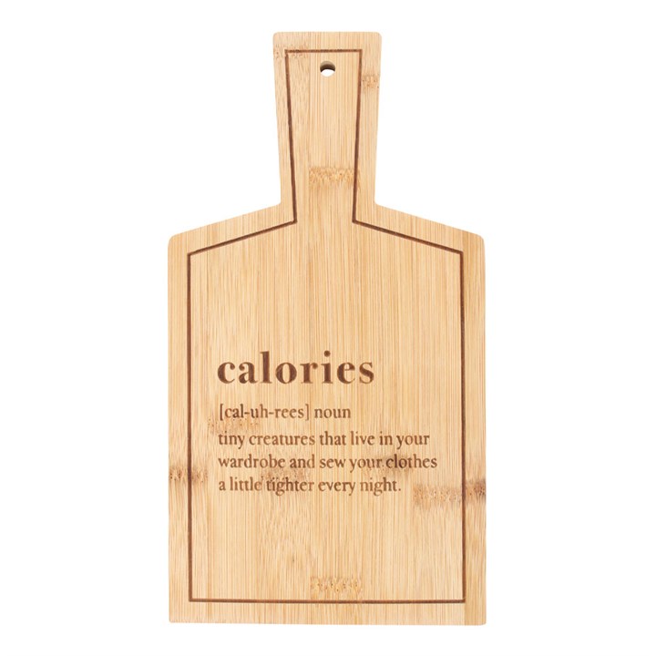 Calories Bamboo Serving Board