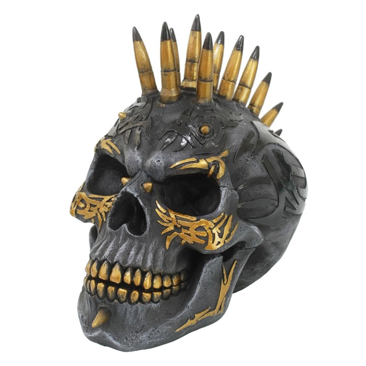 Black Gold Skull Ornament by Spiral Direct