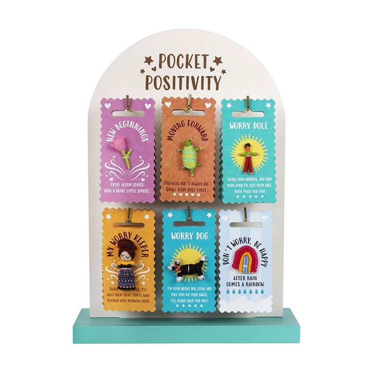 Set of 36 Pocket Positivity Charms on Display