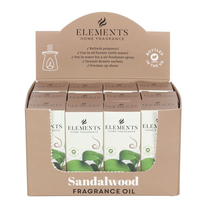 Set of 12 Elements Sandalwood Fragrance Oils
