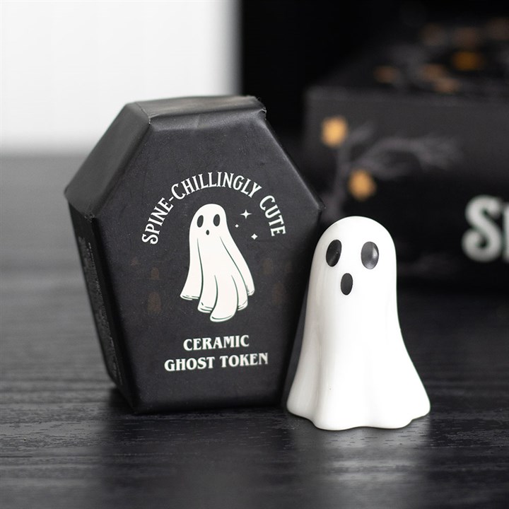 Set of 24 Ceramic Ghosts in Display