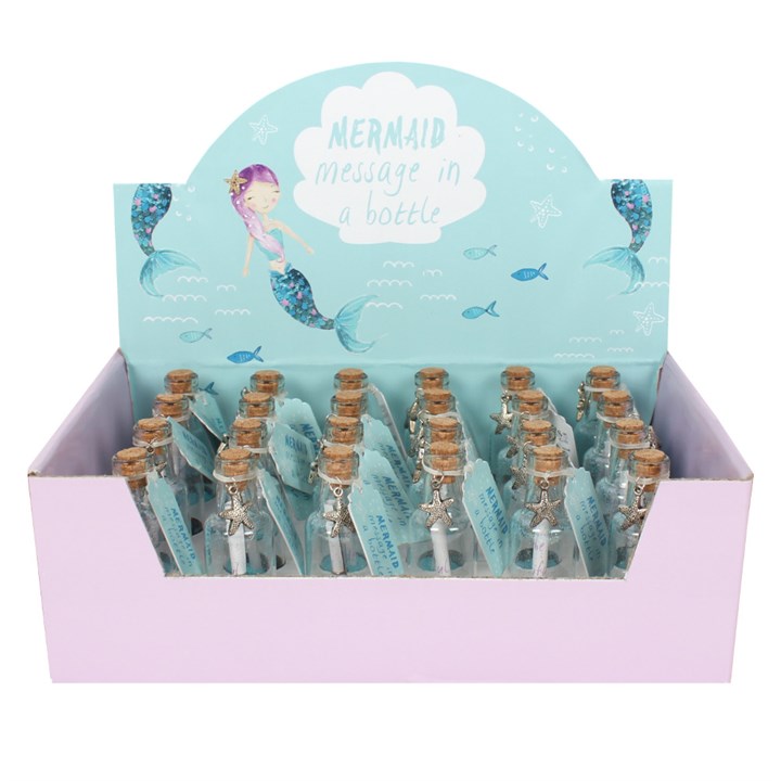 Set of 24 Mermaid Messages in a Bottle