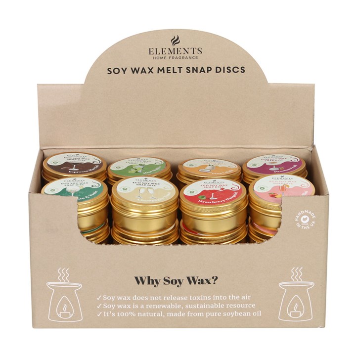 Set of 32 Cocktail Soy Wax Snap Discs