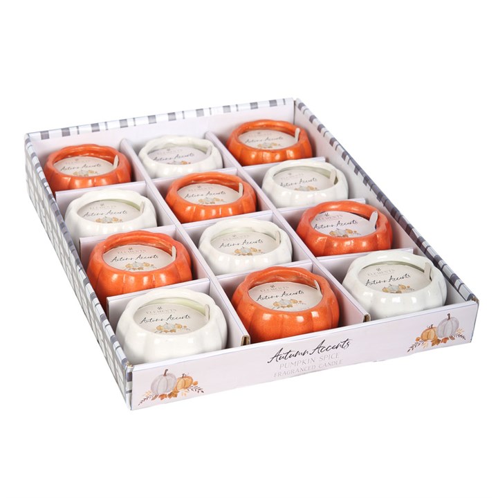 Set of 12 Scented Pumpkin Candles