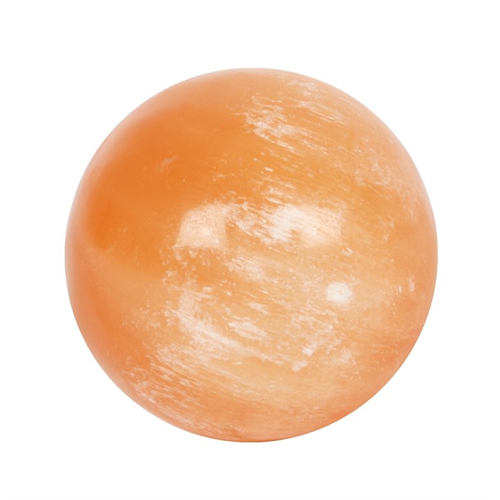 Small Orange Selenite Sphere