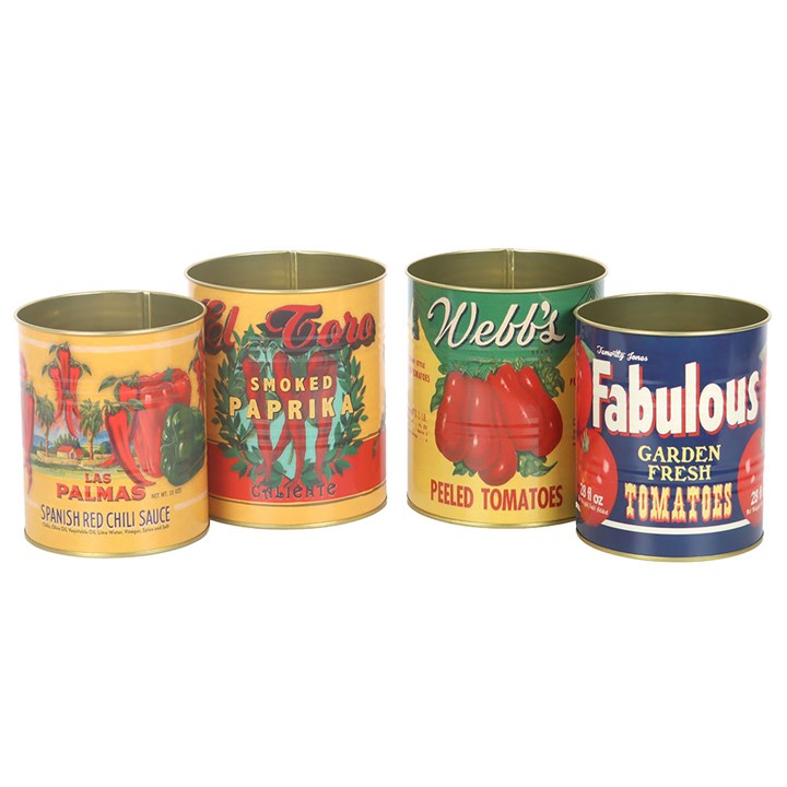 Set of 2 Tomato and Chilli Tins
