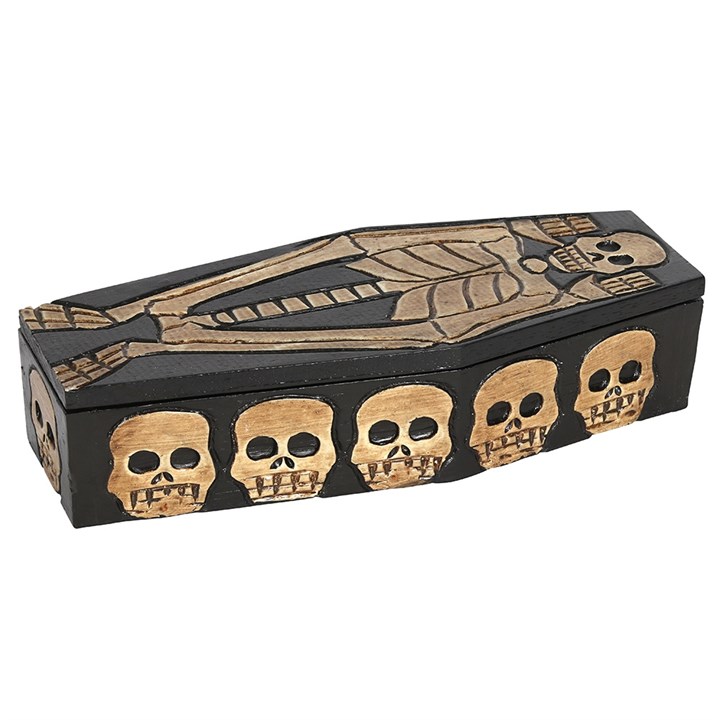Wooden Skeleton Storage Box
