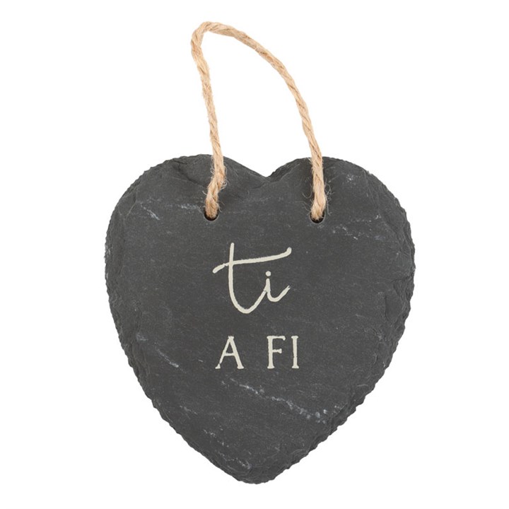 Ti A Fi Hanging Slate Heart