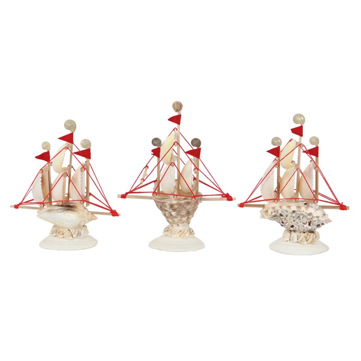 Mini Shell Galleon Ship Ornament