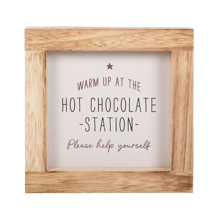 Hot Chocolate Station Wooden Sign