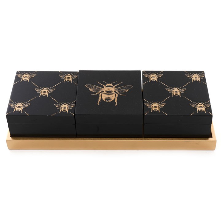 Set of 3 Bee Storage Boxes