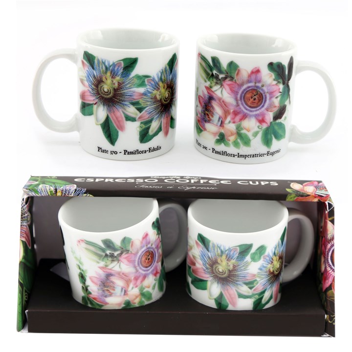 Set of 2 Botanical Espresso Cups
