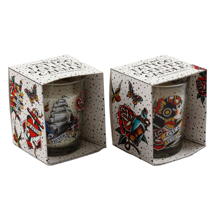 10cm Tattoo Boxed Candle