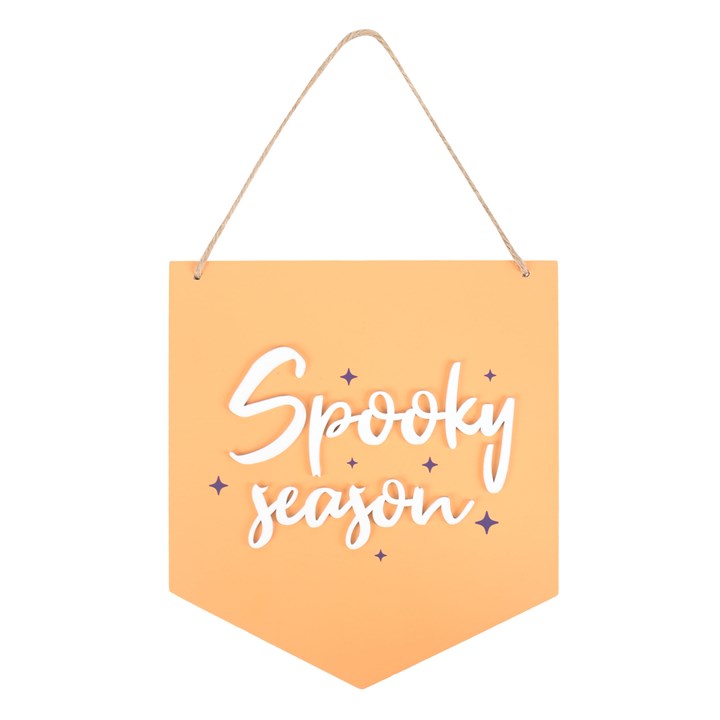 Orange Spooky Season Hanging Sign