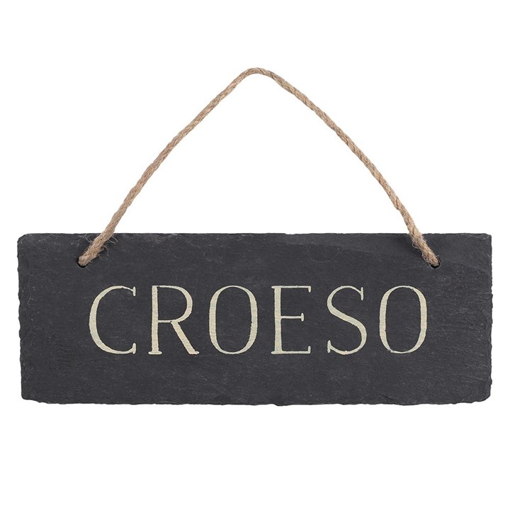 Croeso Slate Sign