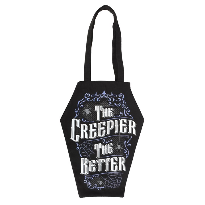 The Creepier the Better Coffin Shaped Tote Bag