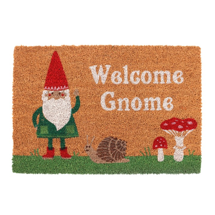Natural Welcome Gnome Doormat