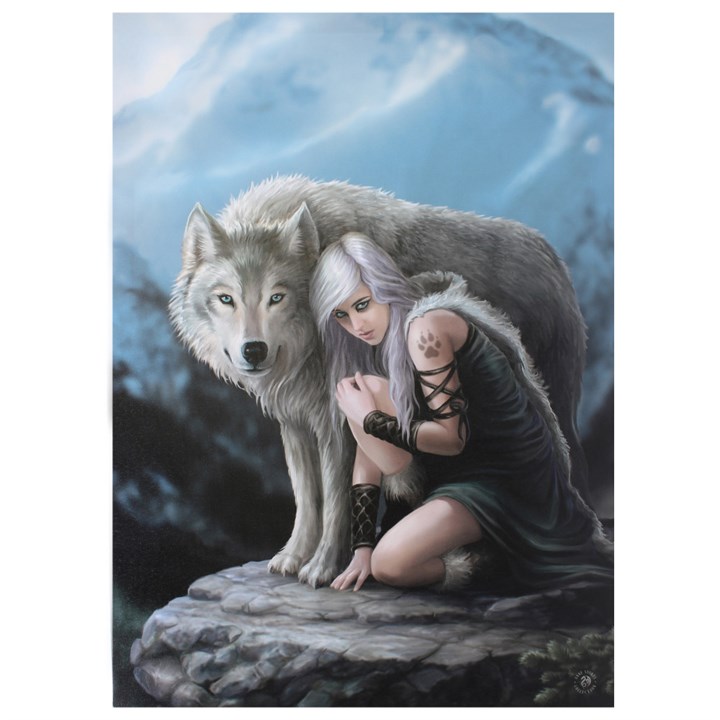 50x70cm Protector Canvas Plaque By Anne Stokes
