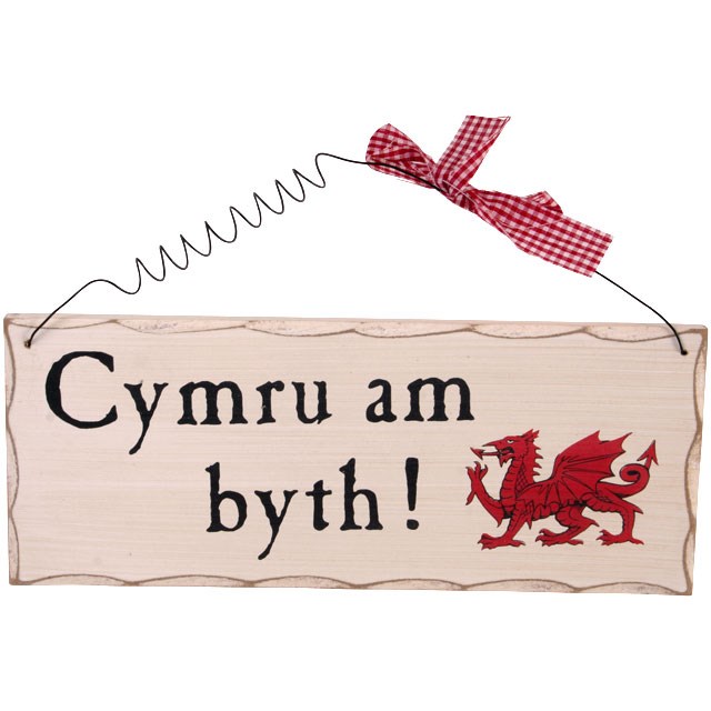 Cymru Am Byth Welsh Hanging Sign