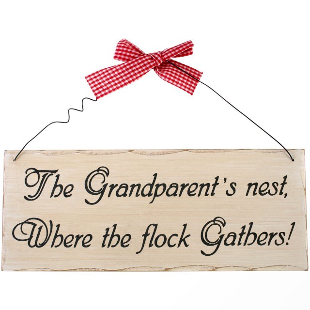 The Grandparent's Nest Hanging Sign