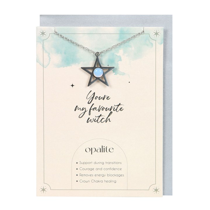 Opalite Star Necklace Card